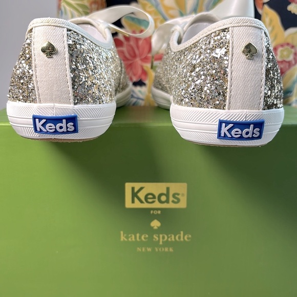 Keds Kate Spade Champion Platinum Gold Glitter Wedding Bridal Shoes Sneakers 9 - Picture 5 of 8